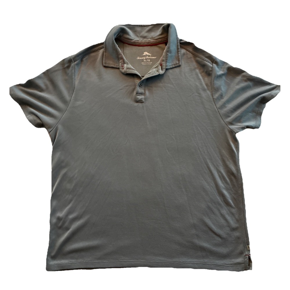 Tommy Bahama Gray Polo Shirt Men's XL Short Sleeve Regular Fit